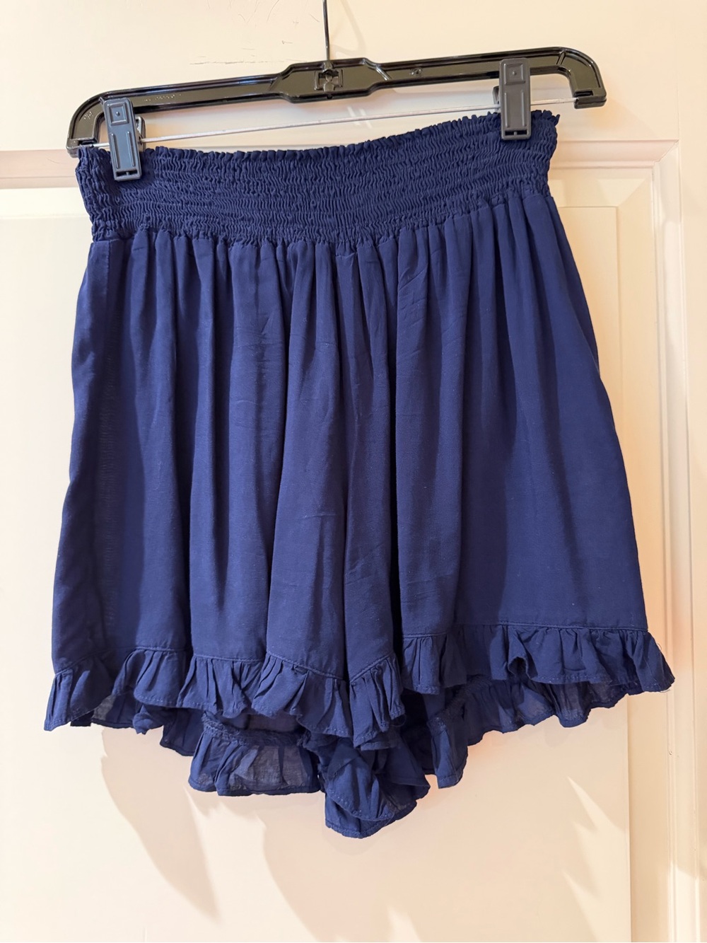Ella Moss Navy Smocked Ruffle Skort